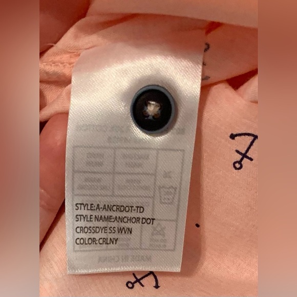 Pink Anchor Print Kids Button Down Shirt - Picture 12 of 13